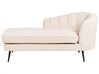 Chaise longue bouclé beige chiaro destra ALLIER_887301