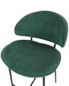 Sada 2 čalouněných barových židlí zelená KIANA_908119