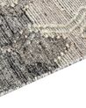 Wool Kilim Area Rug 160 x 230 cm Grey ARATASHEN_860047