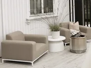 Set di 2 poltrone ROVIGO Tessuto Beige_877829