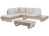 5 Seater PE Rattan Garden Corner Sofa Set Off-White LANCIANO_930934