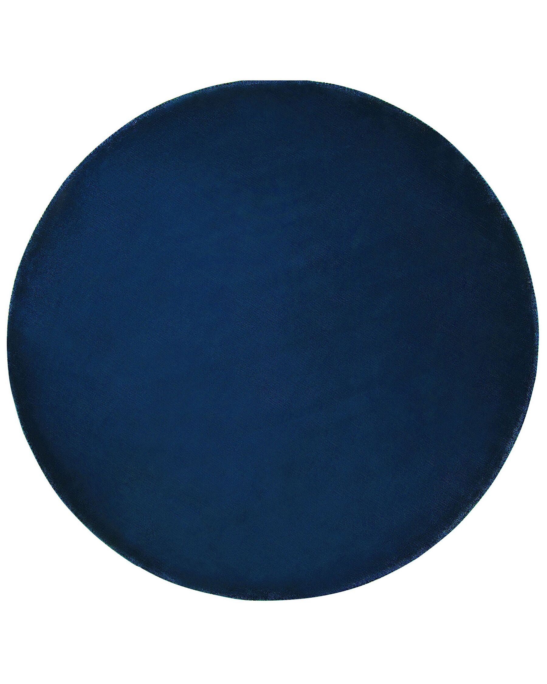 Okrúhly viskózový koberec ⌀ 140 cm tmavomodrý GESI II_793595