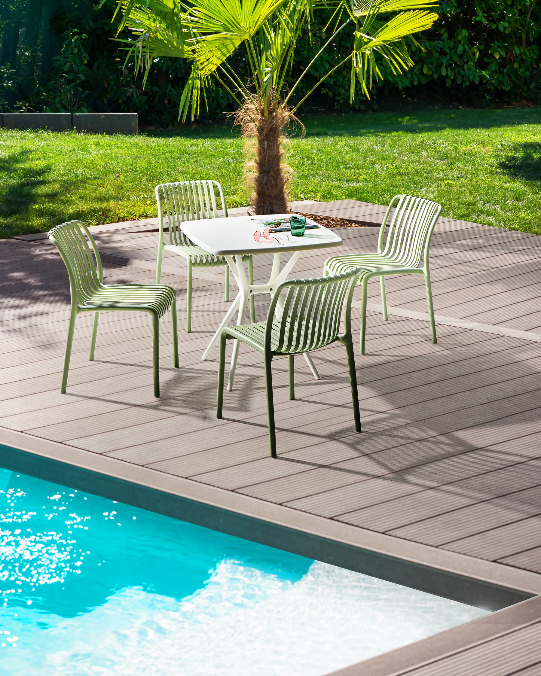 Set of 4 Garden Chairs ARICCIA Light Green_988781