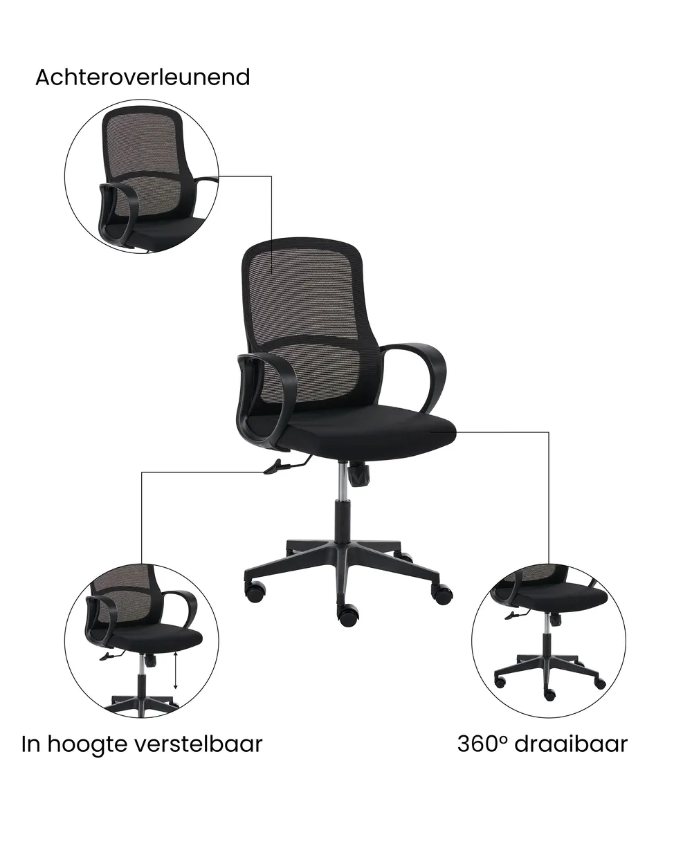 Bureaustoel SENTA Zwart_1071000