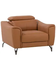 Poltrona NARWIK Pelle naturale Marrone_720576