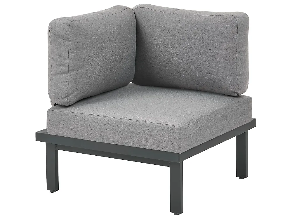 Garden Corner Sofa with Table 5 Seater FIVIZZANO Acacia Wood Dark Grey_1158796