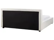 Bett mit Lattenrost Bouclé MIRANDE 160 x 200 cm Cremeweiß_943324