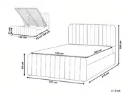 Ottoman Bed LUNAN Velvet Beige 120 x 200 cm (EU Small Double)_1051355