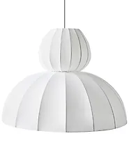 Lampada a sospensione GOELETTE Finta seta Bianco_1188129