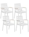 Set di 4 sedie da giardino metallo bianco TAVIANO_922695