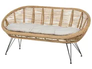 Zestaw ogrodowy ze stolikiem dla 3 osób MARATEA/CESENATICO Rattan Naturalny_878738