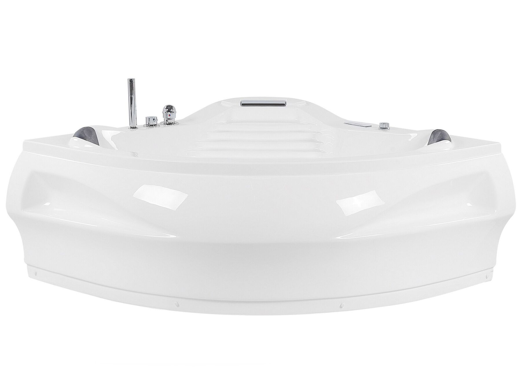 Wanna narożna LED z hydromasażem i glośnikiem Bluetooth 210 x 145 cm biała MONACO_773622