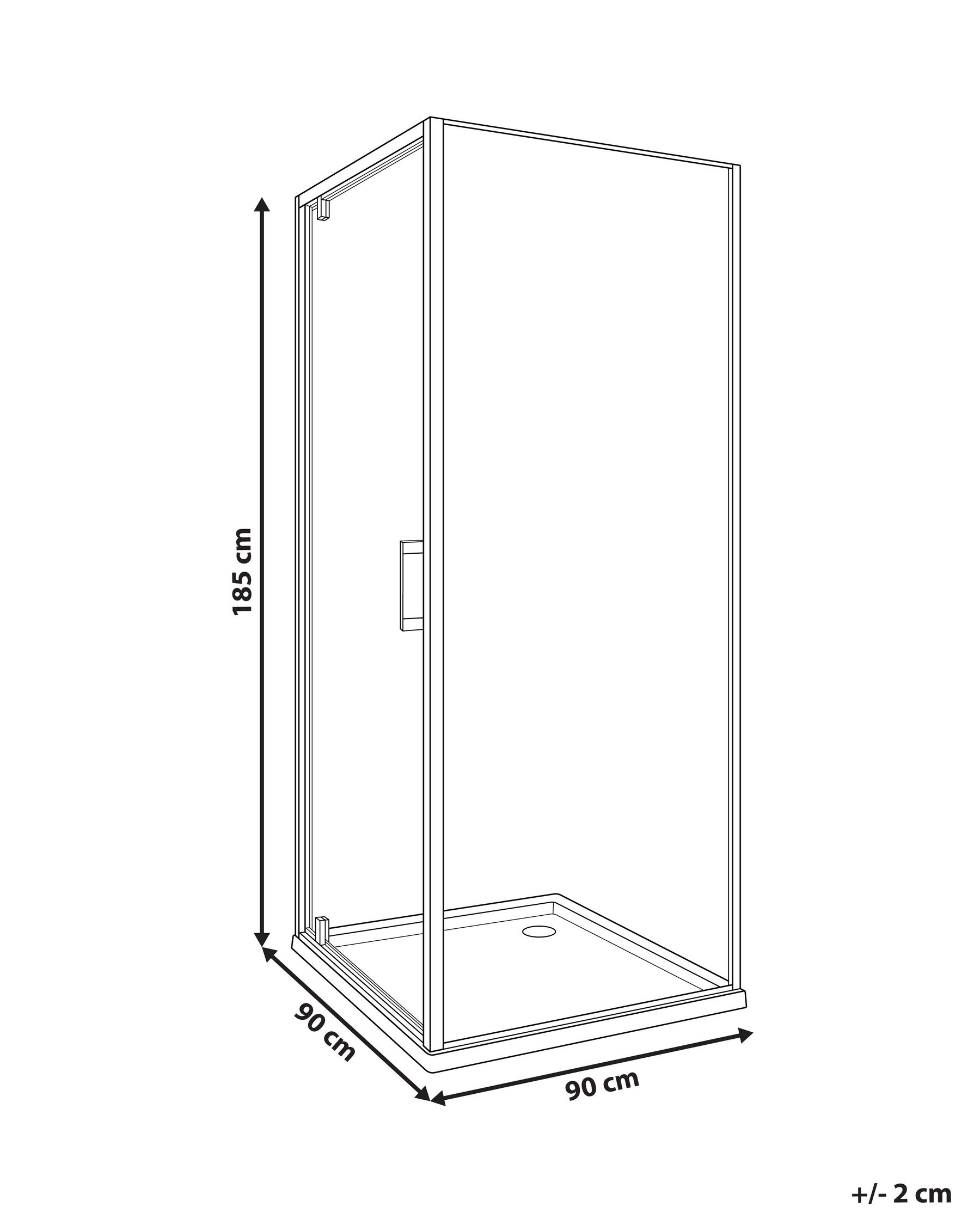 Kabina prysznicowa DARLI 90 x 90 x 185 cm Srebrny_944111