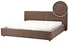 Bed Boucle LINARDS 180 x 200 cm (EU Super King) Brown