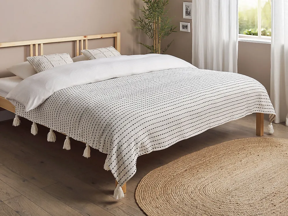 Sängöverkast MODAR Bomull 150 x 200 cm Off-White_1183410