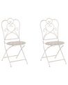 Összecsukható bézs kerti szék kétdarabos szettben TRIESTE_763369