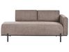 Chaise Longue SAVASSE Faux Linen Light Brown