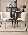 Set of 2 Boucle Dining Chairs Off-White MINA_884682