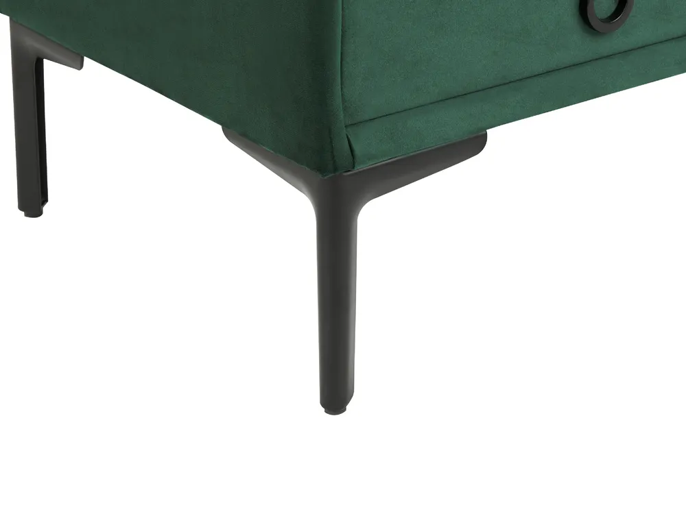 Bedroom Set SEZANNE Velvet Dark Green 160 x 200 cm (EU King Size)_892551