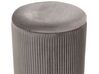 Set de 2 poufs en velours gris avec rangement MIRAMAR_772674