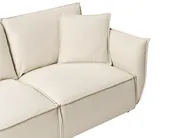 Set da salotto 5 posti KUNES Tessuto Beige chiaro_1013325