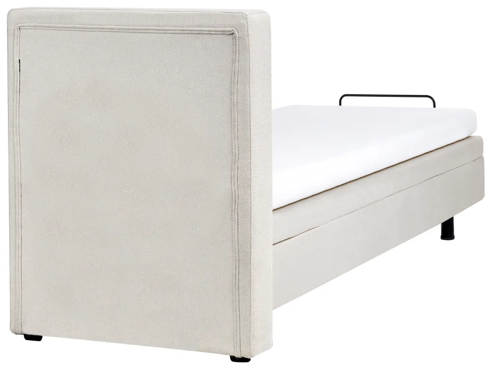 Adjustable Bed Fabric DUKE 80 x 200 cm (EU Small Single) Light Beige_973401