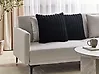 Set of 2 Decorative Cushions RAKYA 45 x 45 cm Faux Fur Black Striped