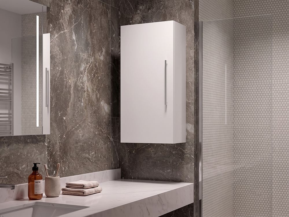 Móvel de casa de banho suspenso BILBAO 40 cm Branco