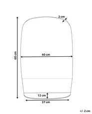 Lustro ścienne z półką BRANNAY 40 cm 60 cm Srebrny_915539