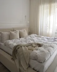 Bed Corduroy LINARDS 160 x 200 cm (EU King Size) Beige_937589