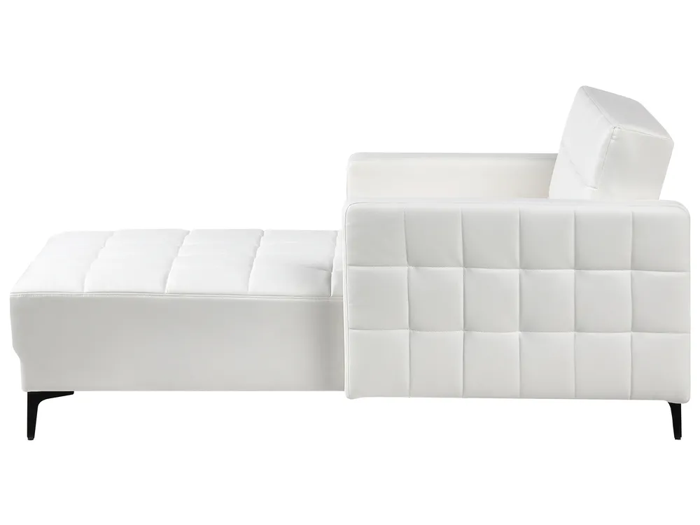 Chaise Longue ABERDEEN Faux Leather White_1038796
