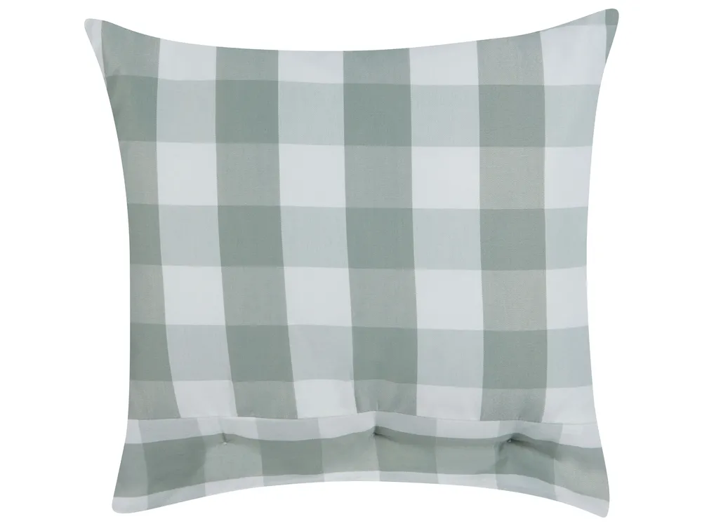 Poduszka dekoracyjna TAMNINE 45 x 45 cm Miętowy W kratkę_902329