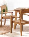 Set of 6 Acacia Wood Garden Chairs FORNELLI_823919