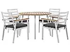 Conjunto de comedor exterior 4 plazas CAVOLI con cojines Metal Gris
