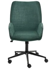 Sedia da ufficio CASTILE Lino sintetico Verde scuro_1072521