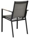 Set di 6 sedie da giardino grigio e nero BUSSETO_841752