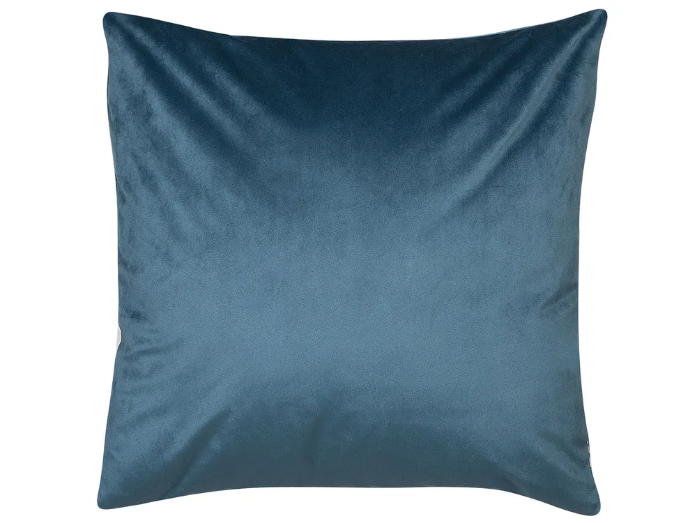 Zestaw 2 poduszek dekoracyjnych BLUEBELL 45 x 45 cm Welur Niebieski Wzór zwierzęcy_769102