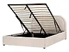 Ottoman Bed QUILLIEN Chenille Light Beige 140 x 200 cm (EU Double)