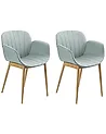 Conjunto de 2 sillas de comedor ALICE Verde menta