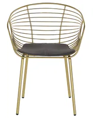 Set of 2 Dining Chairs HOBACK Metal Gold_775457