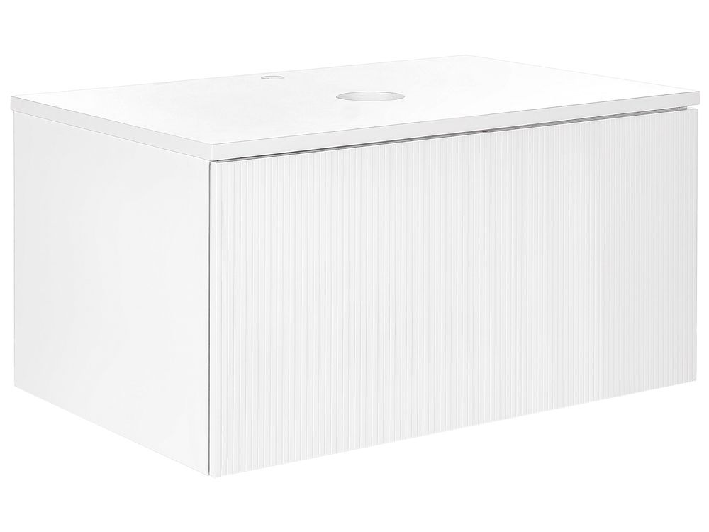 Wall Mounted Vanity Unit ALZIRA 80 cm White