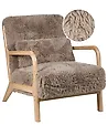 Armchair SKOVDE Faux Fur Taupe