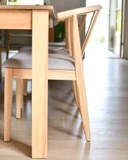 Extending Dining Table MADURA Natural Ash Wood 160/240 cm 90 cm_1034868