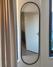 Wall Mirror VALLERY 40 cm 120 cm Metal Black_1017442