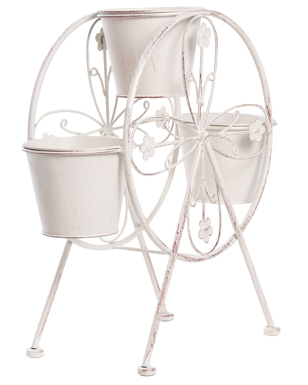 Support de pots CROWBERRY 43 cm Métal Blanc cassé