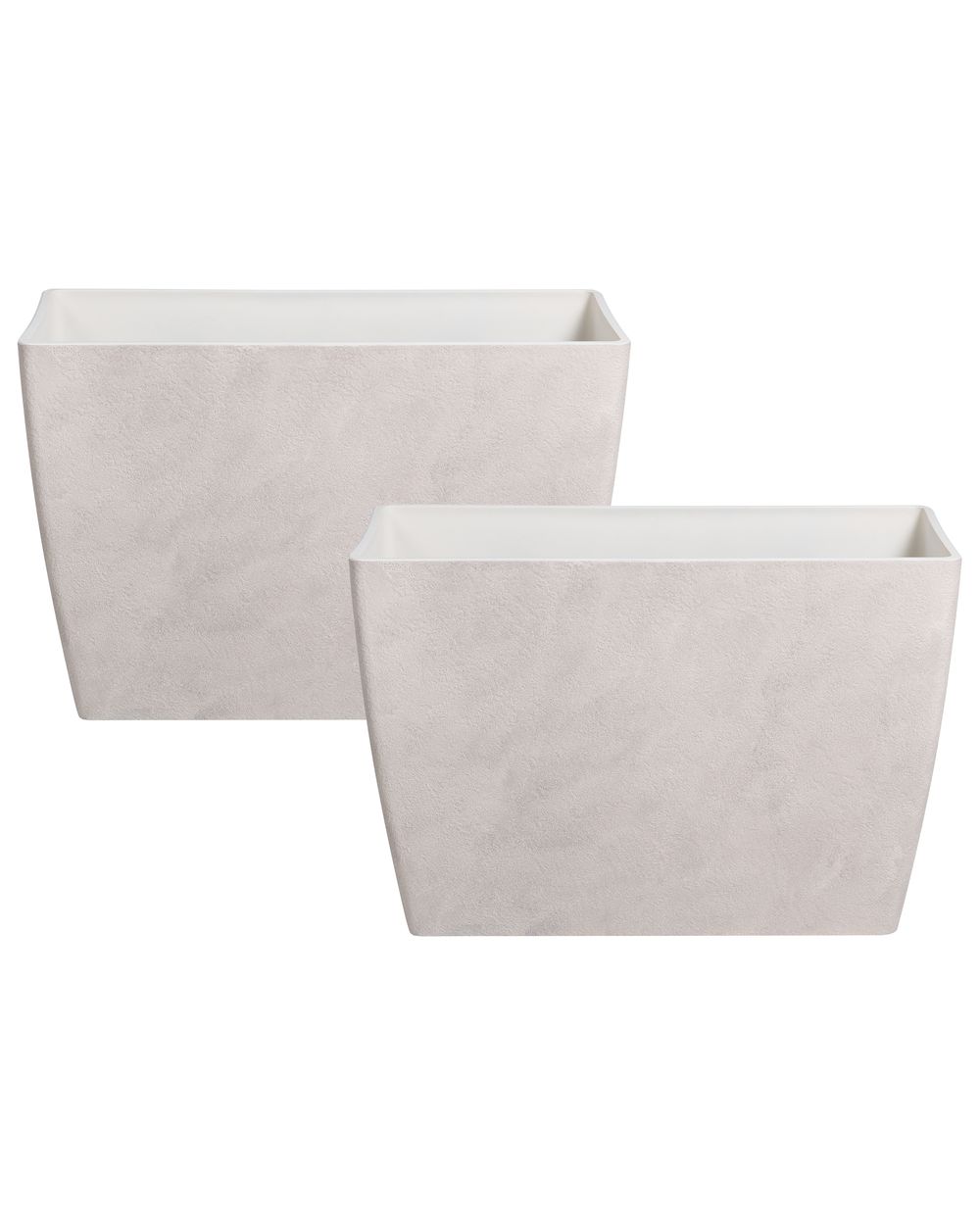 Set of 2 Plant Pots SILENEV 59 cm Light Grey