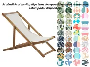 Hamaca plegable ANZIO con telas de recambio Madera de acacia Marrón claro_860120