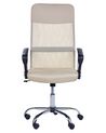 Silla de oficina reclinable de malla beige/negro/plateado DESIGN_861136