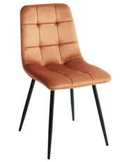 Set di 4 sedie da pranzo POWELL Velluto Arancione_966746