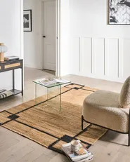 Tappeto GONDIA Nero/Beige 160 x 230 cm Iuta_1040299